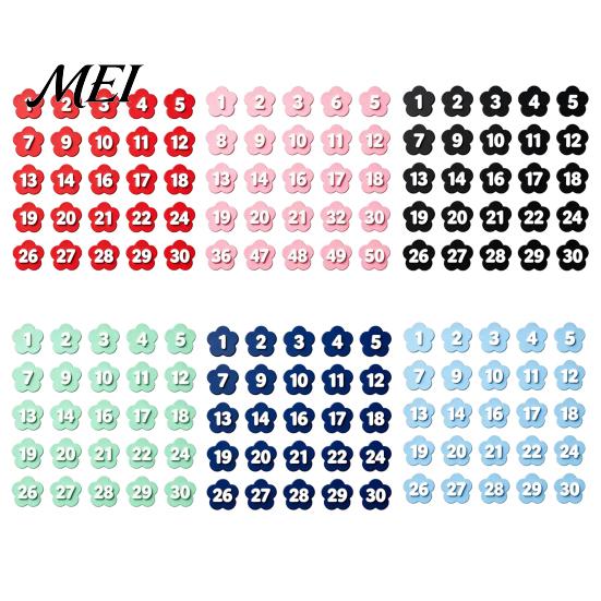 Stationery Loss Prevention 30PCS Numbered Pencil Toppers, Reusable Prevent Confusion Labels, Back to School Essentials Plastic Tracking Marker Clips,