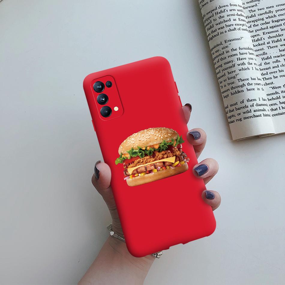 For Oppo Reno5 Pro Case Cute Cat Cactus Painted Soft Silicone Back Cover For Oppo Reno 4 5 Reno4 Reno5 Pro 5G Phone Cases Bumper