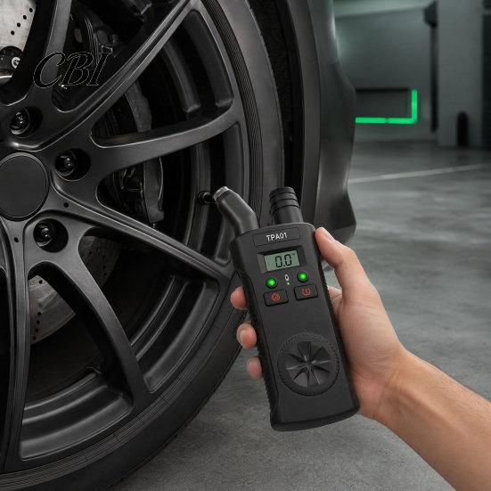 Garage Compatible Tire Sensor Tool 2 in 1 Pressure Gauge, Digital Reset for 433 MHz, Car Gauge 0-150 PSI Motorcycle Tester, Auto Shut Off Life