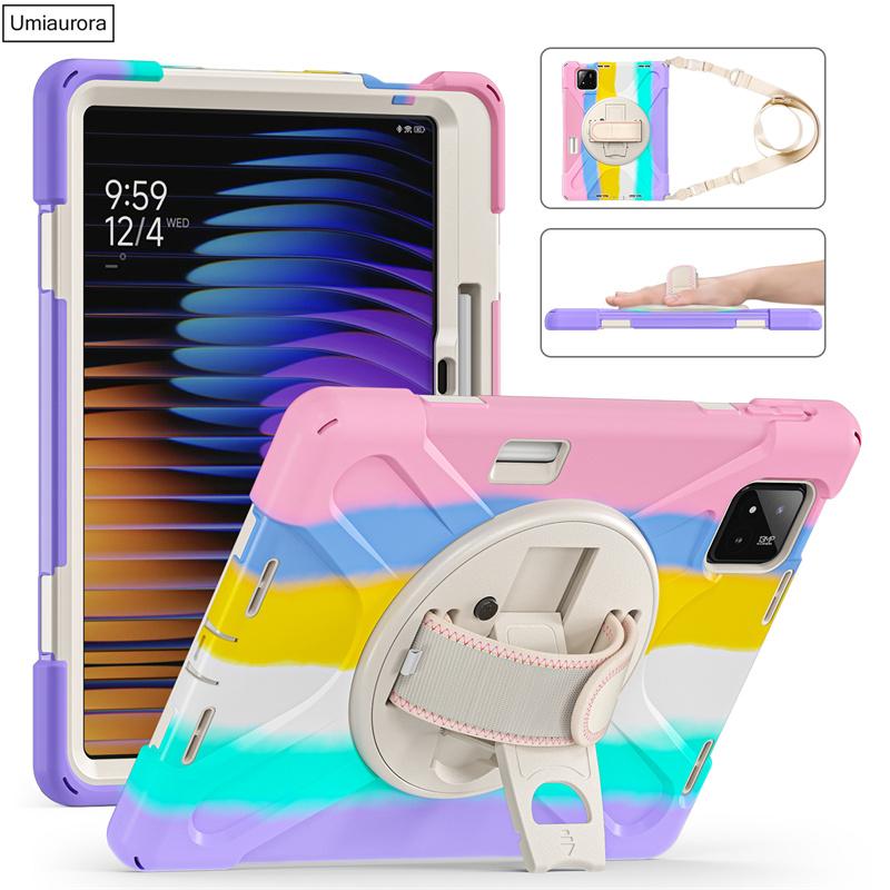 Для Xiaomi Mi Pad7 11.2 Pad 5 6 11" 6S Pro 12.4" 7S Pro 12.5 Дюймов Ударопрочный Прочный Чехол для Планшета С подставкой Ручным Плечевым ремнем Funda