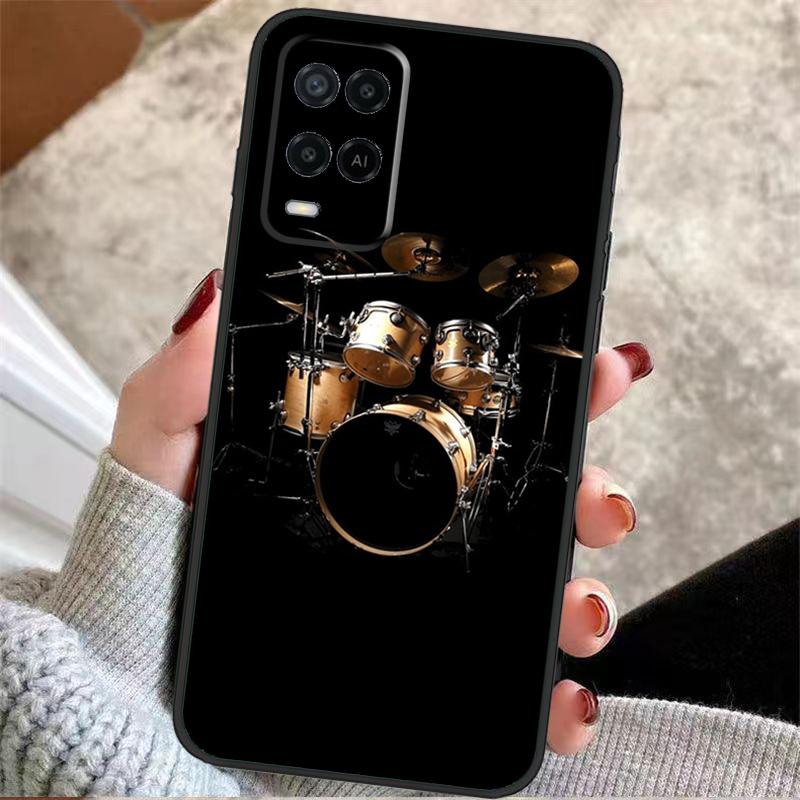 Чехол для музыкального инструмента Барабан Для OPPO A78 A98 A18 A58 A96 A76 A16 A5 A9 A53 A15 A17 A77 A52 A72 A74 A94 A54 A57 S