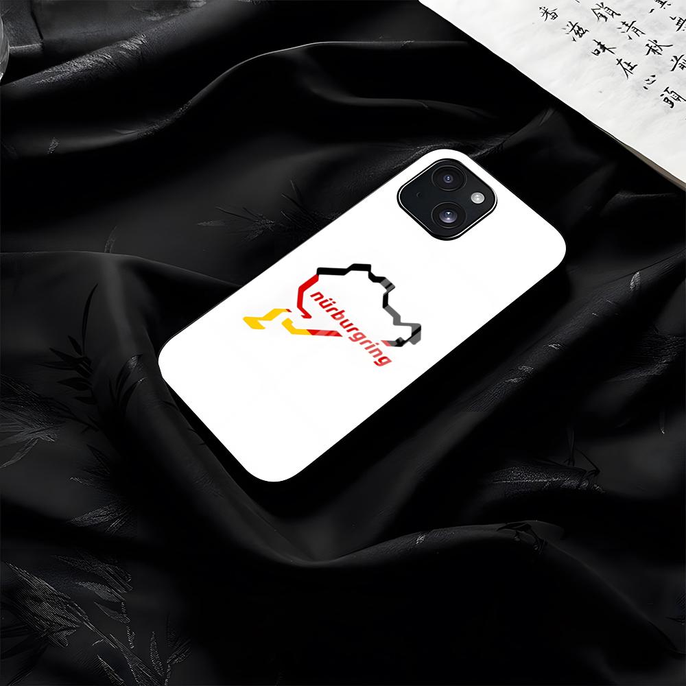 N-NurbuRGRingSS-es Logo Phone Case For IPhone 17 Pro Max 16 15 14 Pro Max 13 11 Plus Glass Cover