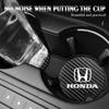 RFKNG1 2Pcs Leather Coaster Anti-noise Water Cup Pad Cushion For Honda Civic Accord Jazz Fit CRV Odyssey City Pilot Vezel Prelude Insig