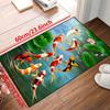3D Koi Fish Print Soft Kitchen Rug Anti-Fatigue Kitchen Rug Waterproof Non-Slip Rugs Set Runner Rug Bedside Rug Absorbent Carpet For Kitchen