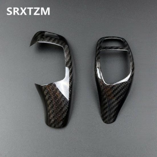 1pcs Luxury Real Carbon Fiber Car Gear Shift Knob Cover For BMW F20 F30 2013-18