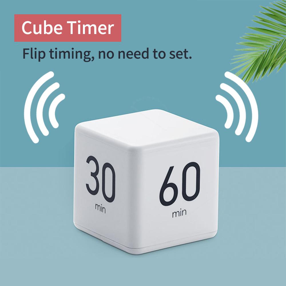 Portable Cube Timer Digital Kitchen Timer Countdown Alarm 1-10-20-60 Minutes Flip Timing with Digital Display Time Management3