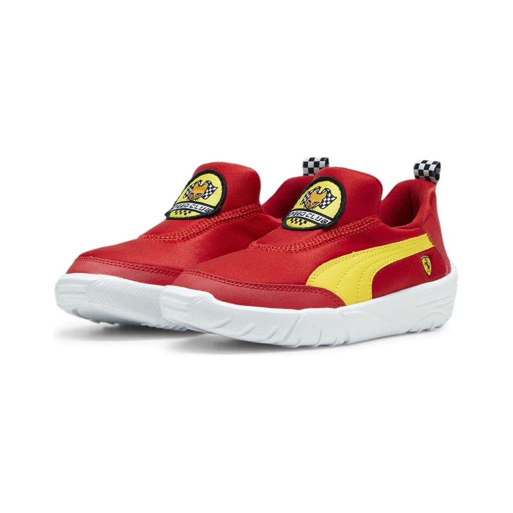 Puma Scuderia Ferrari Shock Absorbing Kids Casual Shoes Racing Red Kids Sneakers 308234-02