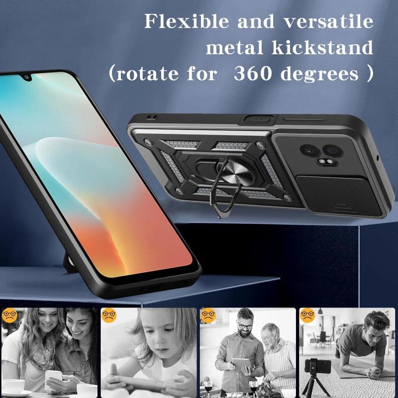 Противоударный бронированный жесткий чехол для Samsung X Cover 7 Pro Xcover7 со сдвижной камерой, подставкой и кольцом-держателем, пластиковый чехол для Galaxy A07 4G