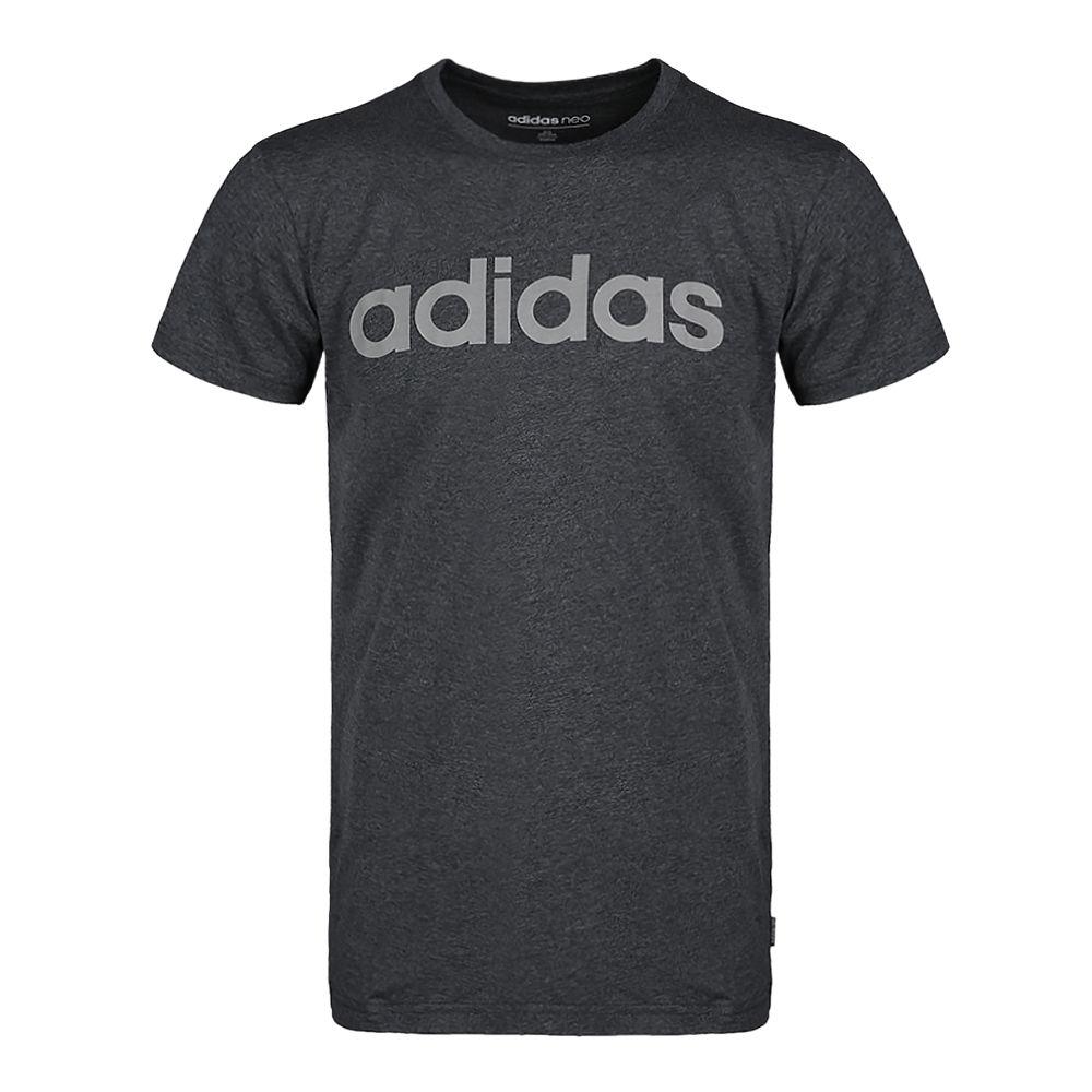 Adidas Neo T Shirts Men's Gray Crew Neck Moderate CV9323