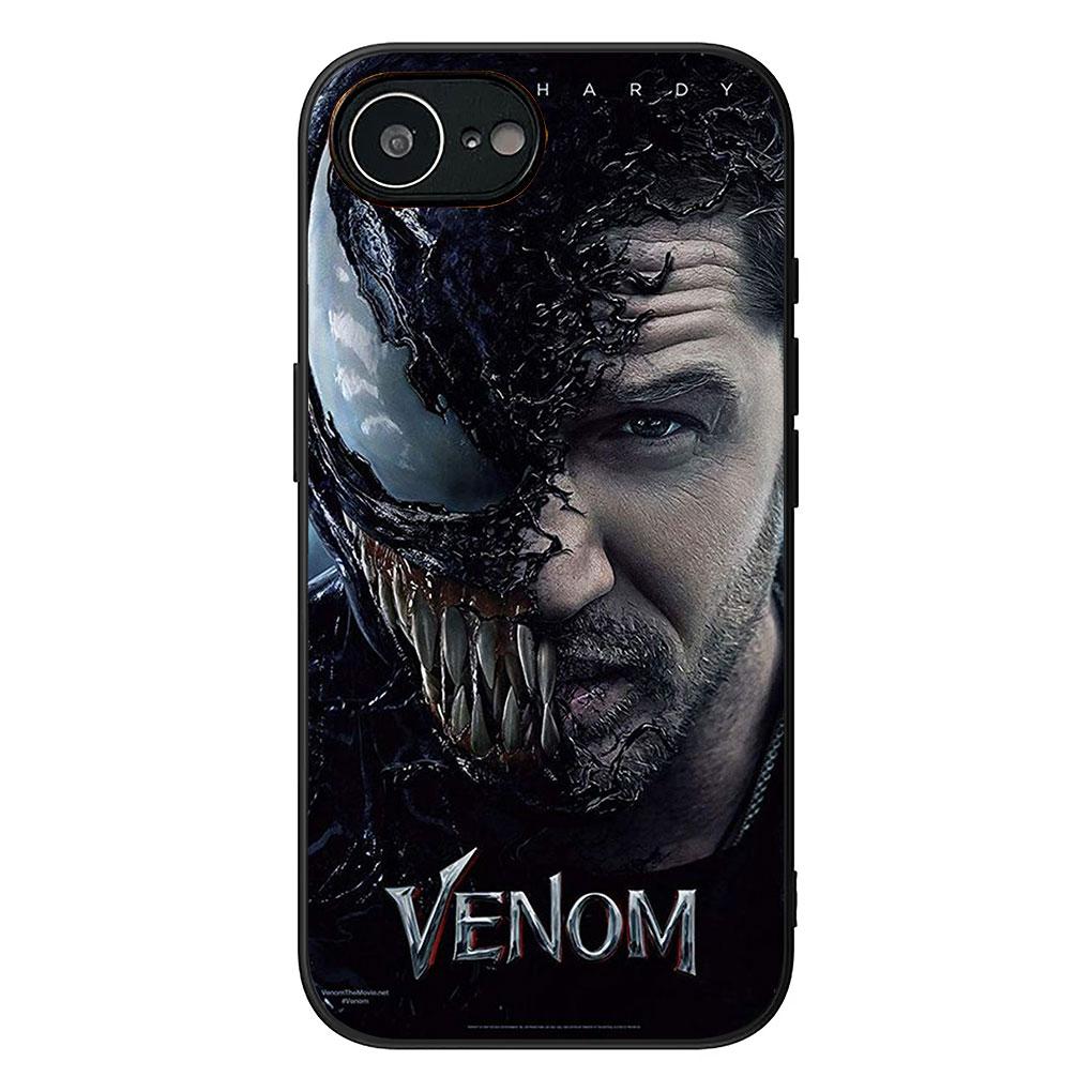 Soft Phone Cover for Apple iPhone 17 16 14 15 Pro Max Plus 15+ 16E XR ProMax Air Case Venom Superheroes Marvels Casing