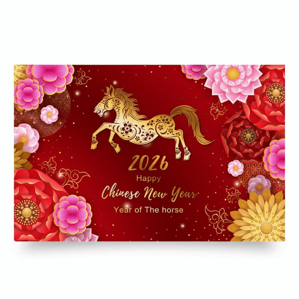 New Style Chinese New Year Decoration Red Gold Photography Background  Cross Border