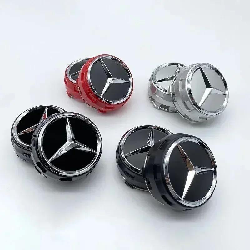 4PCS 75mm NEW Car Wheel Center Hub Caps Cover for Mercedes Benz B/C/E/S Class A Class C200L GLC GLK CLA W166 W163 W221 KF5