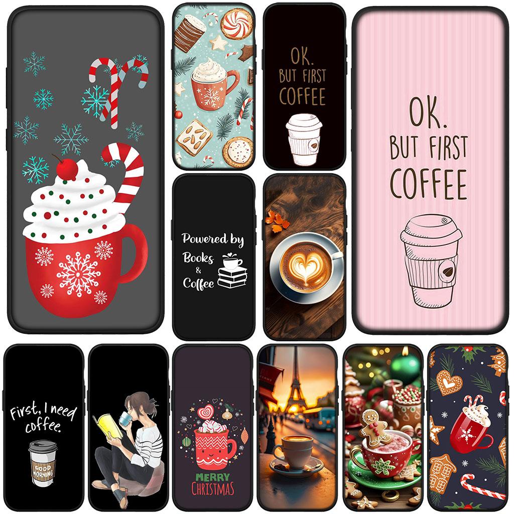 OK But First Coffee Book Christmas Phone Cover for Xiaomi Redmi Note 12 10 11 9 8 Pro 10C 12C 9T 9A Note11 Note12 5G 4G Case