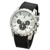 Salvatore Marra Chronograph Business Analog Quartz White Gold with Cross Men's Watch, White,