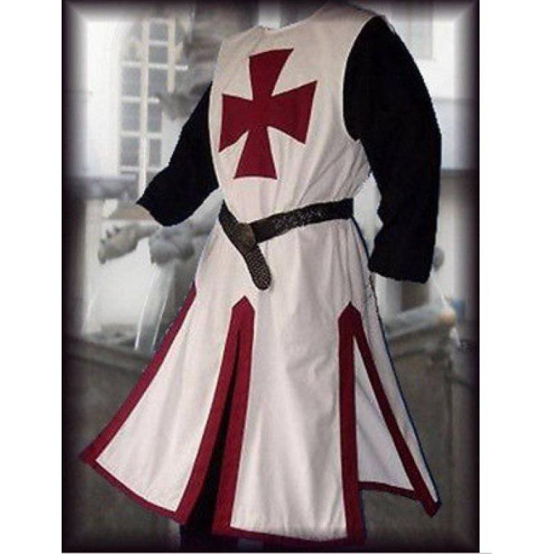 Templar Mens Patchwork Medieval Knights Cosplay Costume