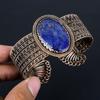 Beautiful Lapis Lazuli Gemstone Pure Copper Wire Wrapped Handmade Cuff/ Bangle Jewelry