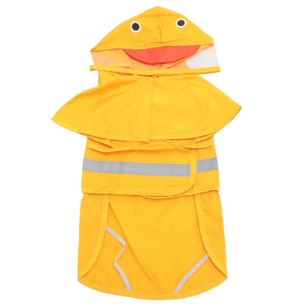 Dog Raincoat Waterproof Transparent PVC Brim Adjustable Hooded Dog Rain Jacket for Pet Outdoor