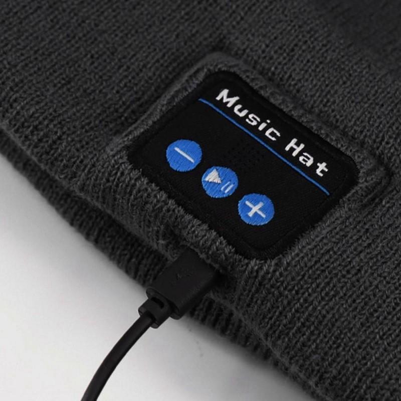 3in1 Unisex Wireless Bluetooth Music Hat Outdoor Sports Warm Bluetooth Headphones with LED Light Washable Rechargeable with Mic