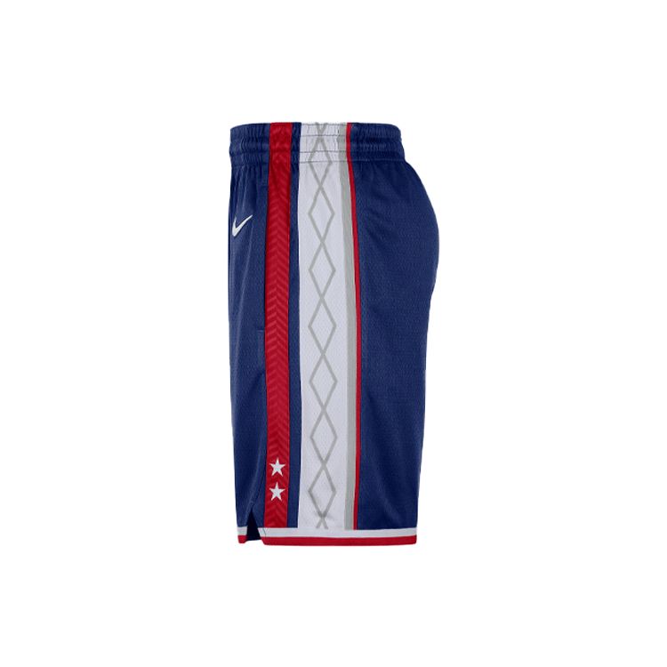 Nike Шорты NBA Brooklyn Nets City Edition 75th Anniversary Swingman, игровые королевские/спортивные, красные/белые, мужские, уличная одежда DB4126-492