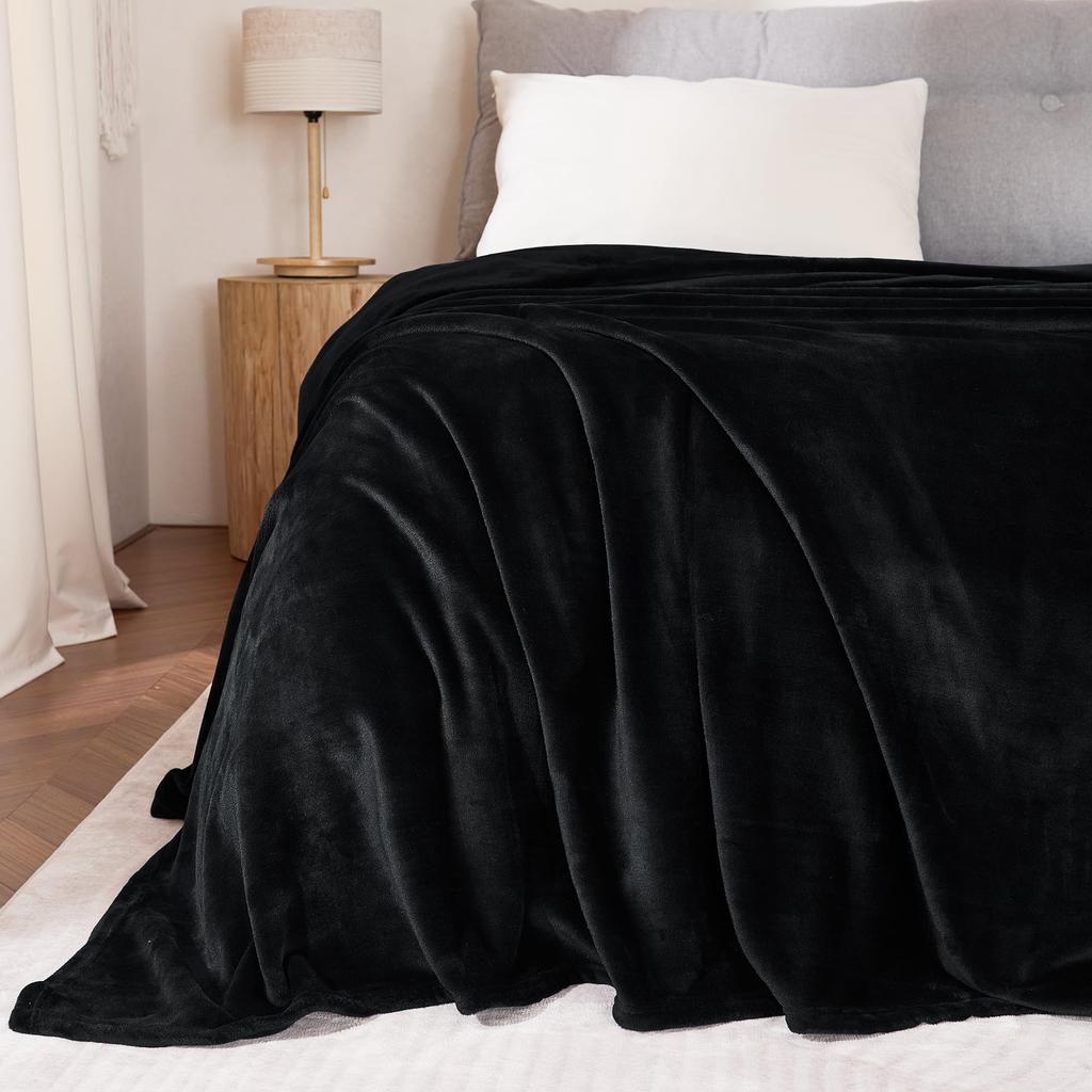 NICETOWN одеяло на все времена одеяло зимнее фланелевое одеяло Garzeket одинарный плед всесезонный футон Taoru черный 180x200 см