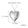 1PC Love Heart DIY Photoframe Openable Necklace Charm Vintage Necklace Pendant Photo Picture Locket Carved Heart