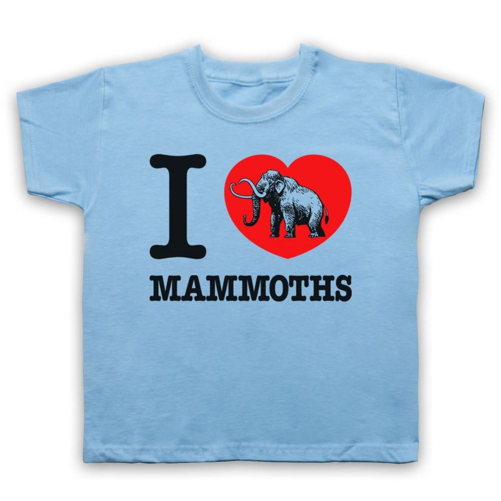 I Love Mammoths Wooly Mammoth Dinosaur Lover Extinct Kids Childs T-Shirt