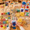 DIY Монтессори Развивающая доска Аксессуары Деревянные сенсорные игрушки холодильник Магнитный переключатель Шестеренки Обучающая игрушка для малыша