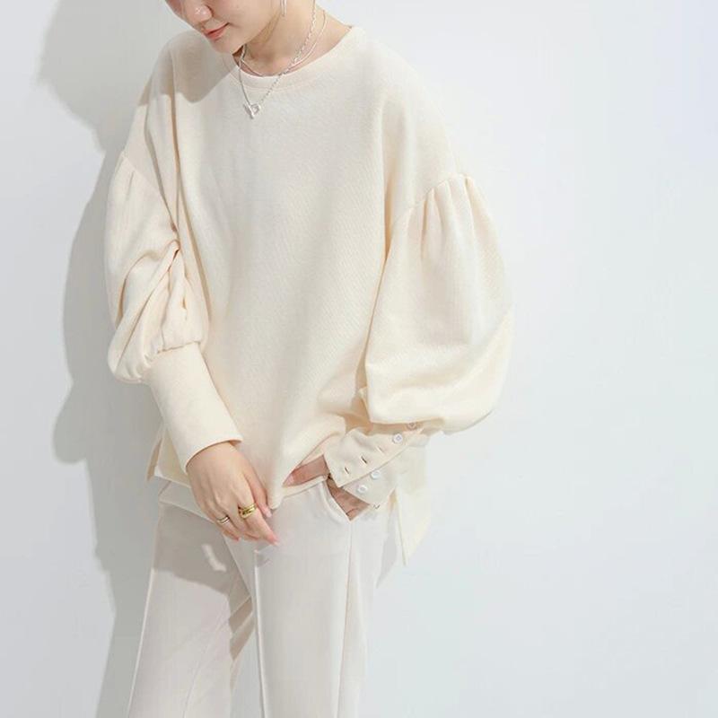 Autumn and Winter Sweatshirts for Women Solid Color Loose Comfortable Warm Tops for Women