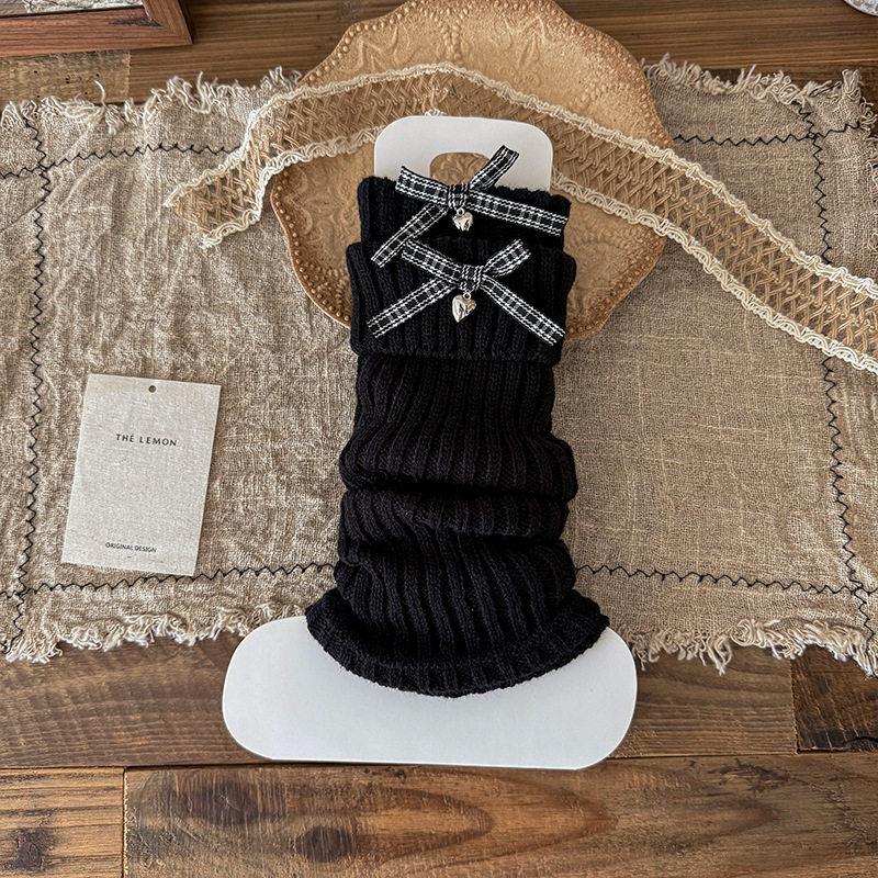 Maillard Socks Women'S Autumn And Winter Knitted Leg Cover Bow Cute Jk Calf Socks Stacking Socks With Birkenstocks Tide