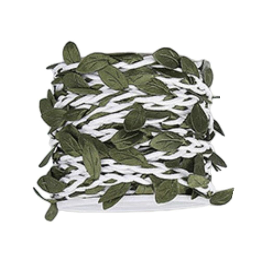 10M/Roll Boho Style Burlap Leaf Ribbon Natural Jute Rope Vine Simulation Vine Gift Decoration