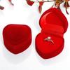 Storage Box Engagement Ring Box Velvet Jewelry Display Case Durable Love Velvet Ring Box  Travel