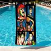SLAM DUNK Print Beach Towel Design, Soft, Lightweight. for Home Bathroom, Spa, Pool, Yoga, Surfing, Camping, Gift for Family, Friend