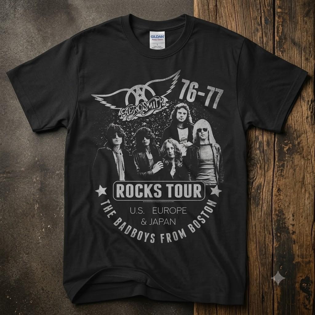 Футболка Aerosmith 76-77 Rocks Tour Smoke
