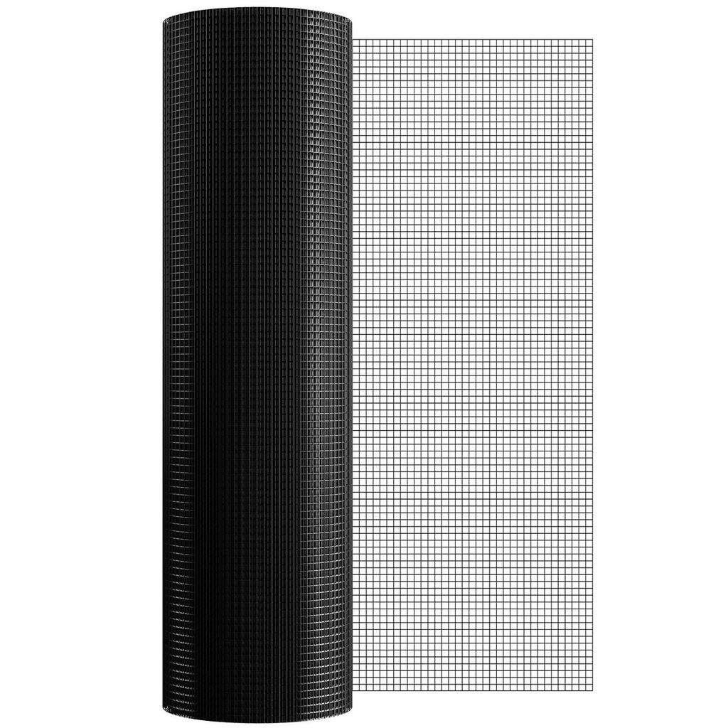 Hardware Cloth, 48'' x 100' Galvanized Wire Mesh Roll, 19 Gauge Chicken Wire Fence Roll, Vinyl Coating Metal Wire Mesh for Chicken Coop Barrier,