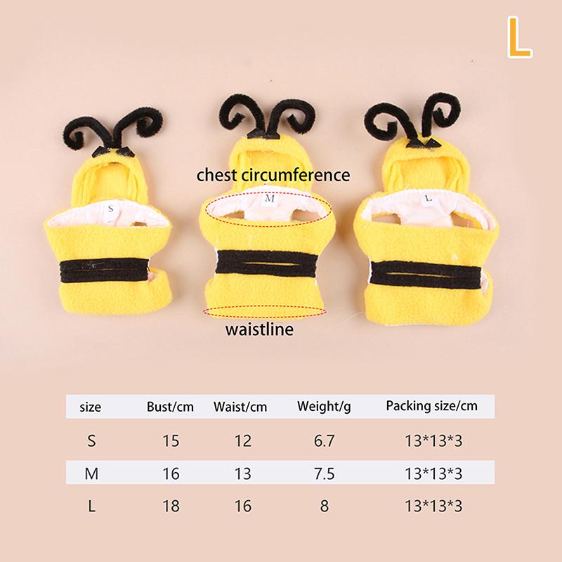 Забавная толстовка с капюшоном в форме пчелы, милая зимняя теплая мягкая одежда для косплея птиц, попугаев, корелл, волнистых попугаев, костюм пчелы, аксессуары для домашних животных