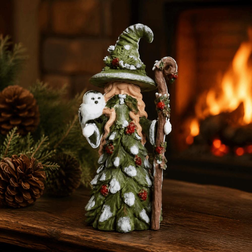 Vintage Snowman Decoration Witch Tabletop Ornament Fashion Christmas Resin Figurine Christmas