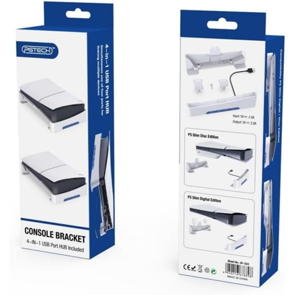 Подставка для консоли Sony PS5 Slim с 4 портами USB2.0, держатель подставки для игровой консоли, подставка для хранения игровых приставок