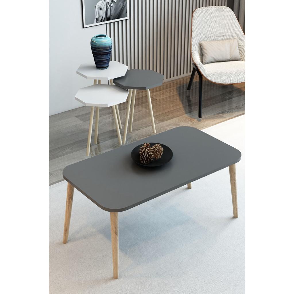 3-х предметный журнальный столик и набор журнальных столиков, восьмиугольный журнальный столик, набор журнальных столиков с деревянной ножкой и грабом