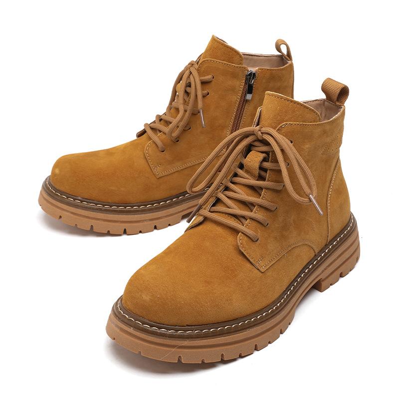 Ботинки Мартина мужские ботинки в британском стиле, короткие ботинки, модные ретро рабочие ботинки, универсальные большие желтые ботинки 2052-H