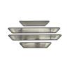 TADOKAPATU Stainless Steel Exterior Scuff Plates for the New Toyota Corolla Cross Easy Side Step and Interior 4-Piece (Silver Hairline) -