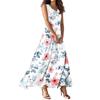Женское летнее повседневное модное платье с принтом, платье без рукавов с V-образным вырезом