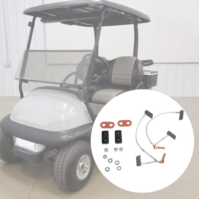 Набор угольных щеток двигателя 1017946 для гольф-каров ClubCar 3.2, 36В 48В, включает изоляционные пластины, держатели и мелкие крепежные детали для регулярной замены щеток