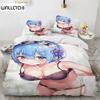 Kawaii Anime Sexy Girl Bedding Set Boys Girls Twin Queen Size Duvet Cover Pillowcase Bed Kids Adult Fashion Home Textileextile