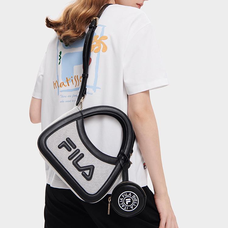 New FILA PU Shoulder Bag, Crossbody Bag, Handbag Small Women's Black F13W338164F-BK