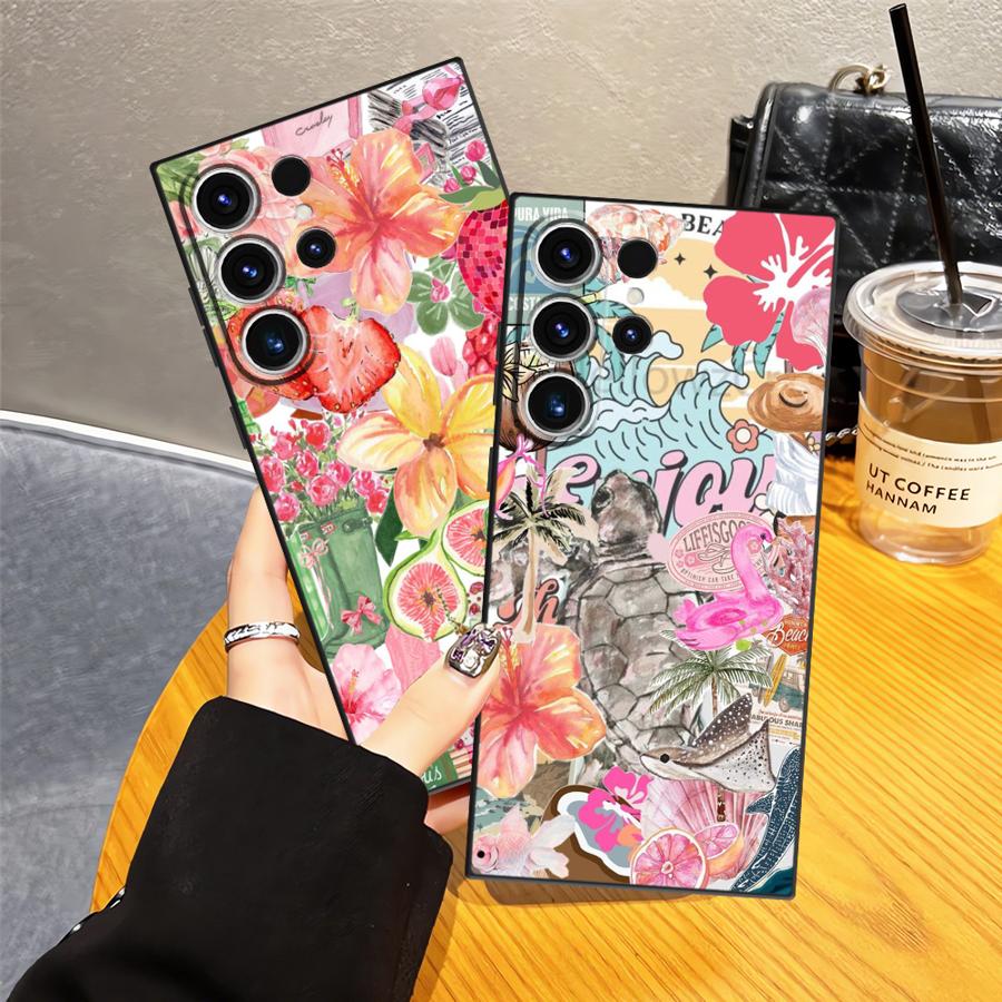 Чехол для телефона Funda для Samsung Galaxy S26 Ultra S21 FE S25 Plus S10 S9 S23 Note 20 8 9 10 S20 Ultra S24 Креативный узор Искусство