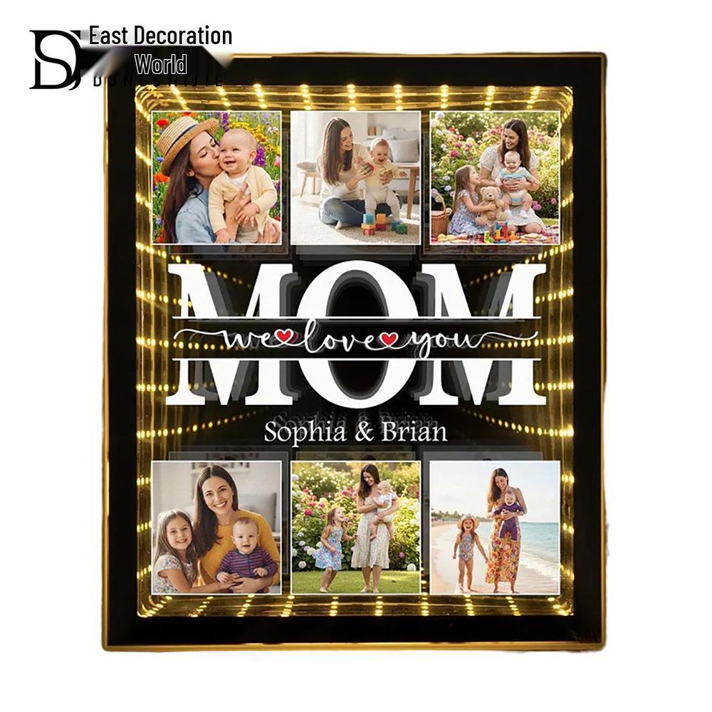 Mother's Day 3D Photo Tunnel Infinity Mirror Light Puzzle