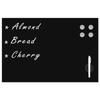 VidaXL Magnetic Wall-Mounted Blackboard Glass 50x30 Cm