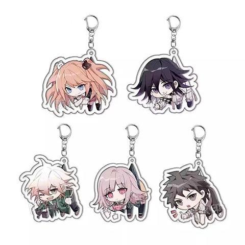 5pcs/set Danganronpa Anime Game Double Sided Acrylic Keychain Nanami Komaeda Oma Kawaii Pendant Fans Collect Gifts