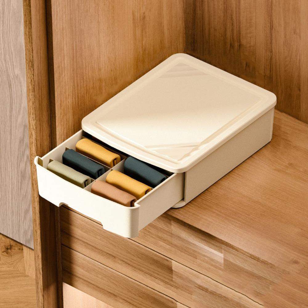 Коробка для хранения нижнего белья выдвижного типа, пластиковый органайзер для одежды, коробка для хранения носков, разделитель для гардероба