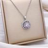 Necklace Color Round Rotatable Necklace Accessories Women's Niche Design Sense Versatile Non-Fading Titanium Steel Accessories
